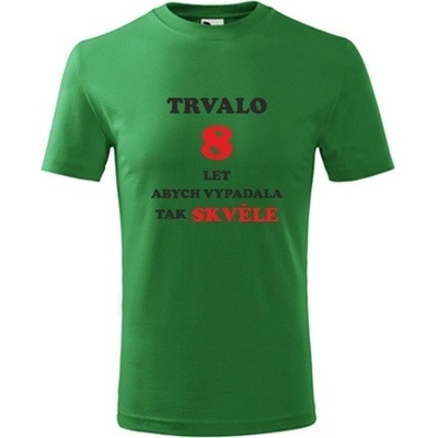 Zelené dětské tričko dívčí trvalo 8 let
