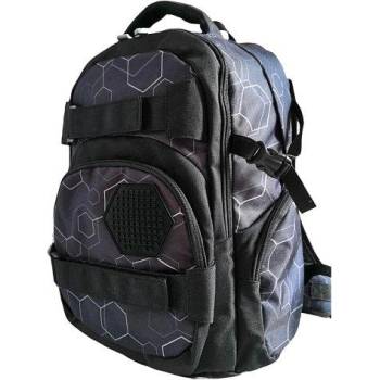 PIXIE CREW Ученическа раница, черна, Hexa, 100 пиксела микс