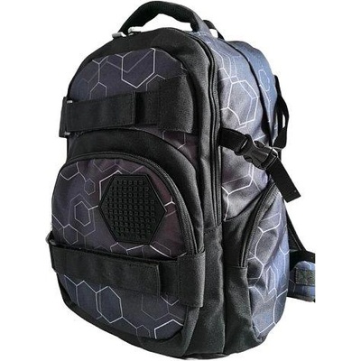 PIXIE CREW Ученическа раница, черна, Hexa, 100 пиксела микс