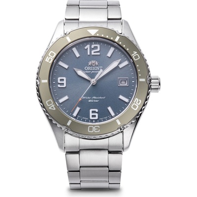 Orient RA-WJ0002L Мъжки часовник- Соларен, Спортен Водолазен, Син Циферблат, Въртящ се Безел, 39.9 мм, 200м Водоуст