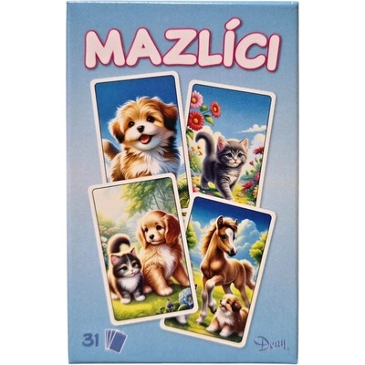 Karty mazlíci modrá 3hry