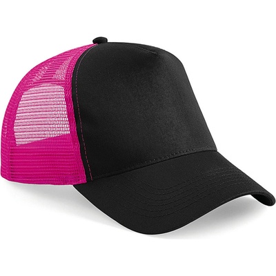 Beechfield Snapback Trucker černá-růžová
