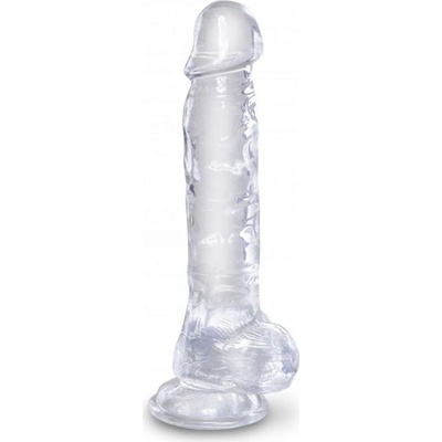 Pipedream King Cock Clear 8" Cock with Balls dildo