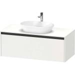 Duravit Ketho. 2 - Шкафче за умивалник с отвор 46x120x55 см, 1 чекмедже, матово бяло K24887018180000 (K24887018180000)