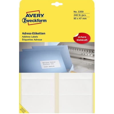 Avery Zweckform 95x47 mm, bílé 3350
