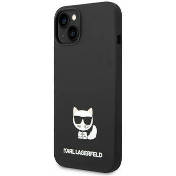 KARL LAGERFELD Гръб Karl Lagerfeld Liquid Silicone Choupette Case за iPhone 14 Plus - Черен