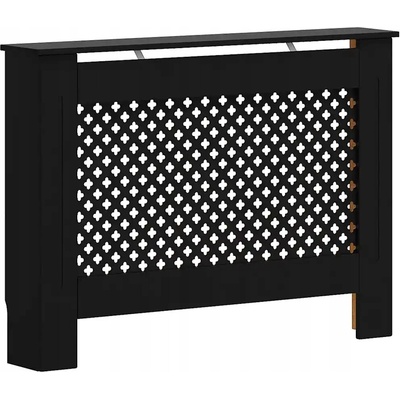 Kryt na radiátor MDF deska 112 x 81 cm černý