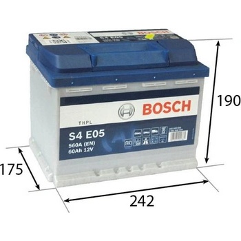 Bosch S4 12V 60Ah 560A 0 092 S4E 050