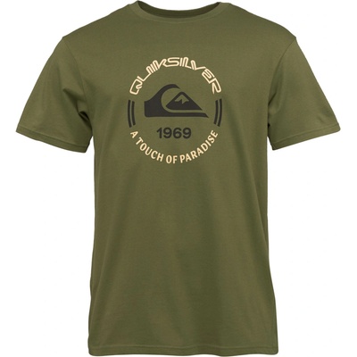 Quiksilver circle SS khaki čierne biele