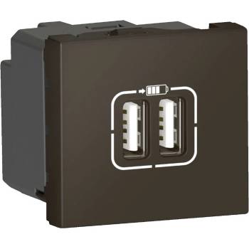 Legrand 079384 Двоен USB A+A гнездо за зареждане за канал - черен Mosaic , - 079384 (079384)
