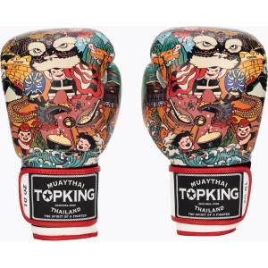 Top King Боксови ръкавици Top King Boxing Culture white/red TKBGCT-1C1