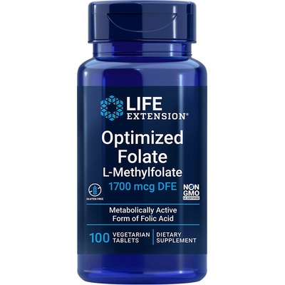Life Extension Enhanced Optimized Folate 1700 mcg 100 Tablets
