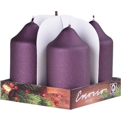 Emocio adventní válec 4ks 50x90 exclusive mat. švestkové