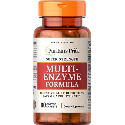 Puritan's Pride Super Strength Multi Enzyme Formula 60 kapsúl s povlakom