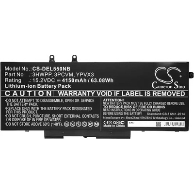 Cameron Sino Батерия за лаптоп DELL Latitude 14 5410, Latitude 15 5511 3HWPP 15.2V 4150mAh CAMERON SINO (CS-DEL550NB)