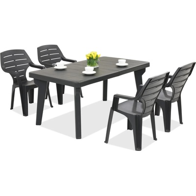 BICA Градински мебели Bergen/Marne за 4 души (BC437ANT + 4xBC27ANT)