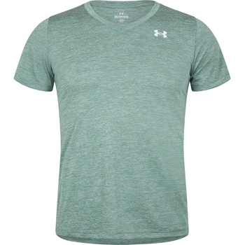 Image 1 of Under Armour Tech Twist V-Neck Short Sleeve Womens - Silica Green