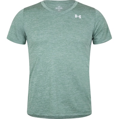 Under Armour Tech Twist V-Neck Short Sleeve Womens - Silica Green