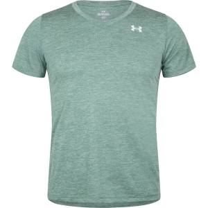 Under Armour Tech Twist V-Neck Short Sleeve Womens - Silica Green