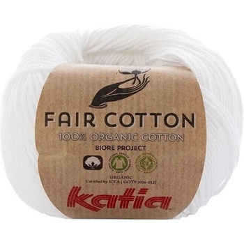 Katia Fair Cotton 1 White Плетива прежда (1018-1-KATIA)