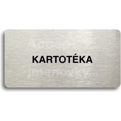 ACCEPT Piktogram KARTOTÉKA - stříbrná tabulka - černý tisk bez rámečku