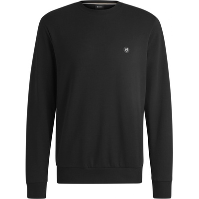 HUGO BOSS Риза с дълъг ръкав Boss Men's Logo Patch Cotton Long Sleeve Crew Sweatshirt - Black 001