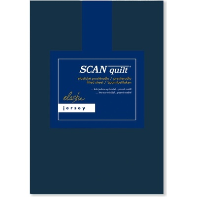 SCANquilt plachta jersey elastic lycra tmavomodrá 180x200