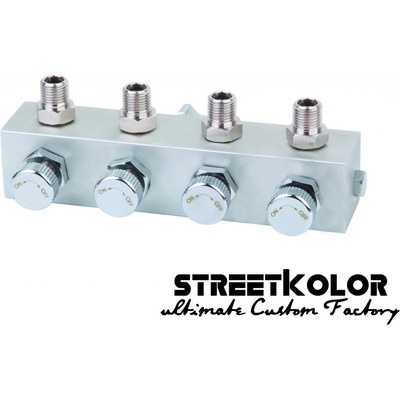 Aibrush rozbočovač s regulátorem 4x1/8"FENGDA BD-13-4