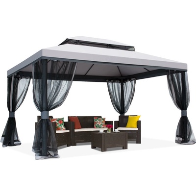 Garden Point GAP241 Valencia 3x4x3 m Grey s moskytiérou – Zboží Dáma