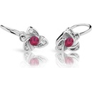 Cutie Náušnice dievčenské na patent C2203-B Ruby Dark