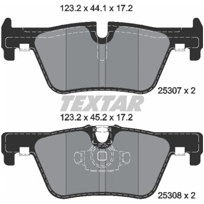 TEXTAR Sada brzdových platničiek kotúčovej brzdy 2530701