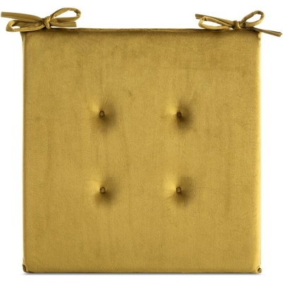 Takoy Sametový podsedák GAJA s ozdobným prošíváním a praktickými šňůrkami-HF-463963 | 40 x 40 cm