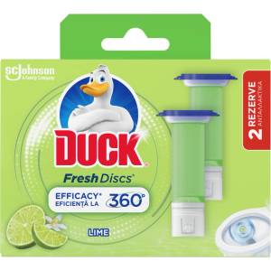 DUCK Свежи дискове Пълнител Лимон, ароматизатор за тоалетна, 2х36 мл (5000204338560)
