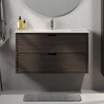 Bath Deluxe Шкаф за баня с мивка gribskov, 100 см, кафяв/дъб/бял (setbt0202b)
