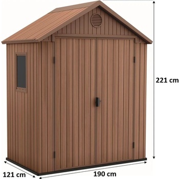Keter Darwin 6 x 4 s podlahou hnedý