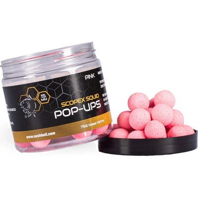 Kevin Nash Plávajúce Boilies Scopex Squid Pop Ups Pink 75g 12mm