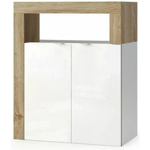 LC Mobili Шкаф за баня LC Mobili Italia Хамбург, бял/кафяв, 64x78 см, 2 врати (439030-04K)