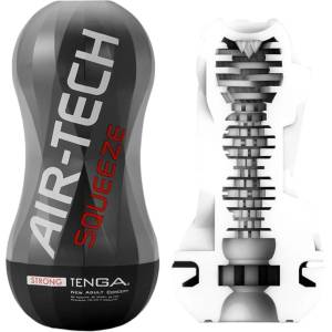 TENGA Air-Tech Squeeze Strong - мастурбатор с вакуум - черен