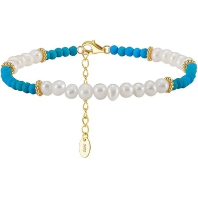 Majya stříbrný náramek JOANNA pozlacený 11142