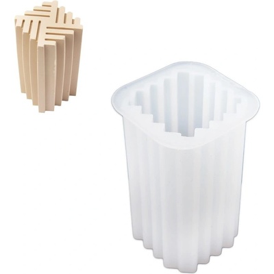 Manumi Silikonová forma na odlévání kreativní hmoty geo kvádr 87x57x57mm 3 ks