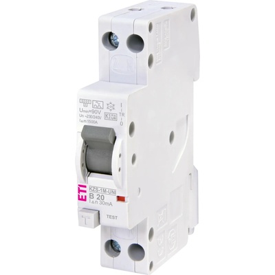 ETI KZS-1M UNI - B20A/30mA/A/6kA 002176025
