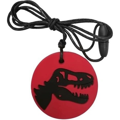 Jellystone Designs Uklidňující přívěsek Dinosaurus červený