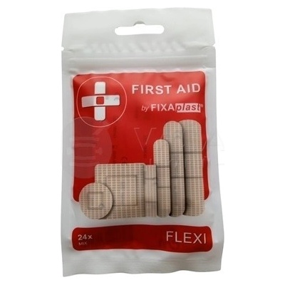 FIXAplast First Aid Flexi Mix Elastická náplasť 24 náplastí