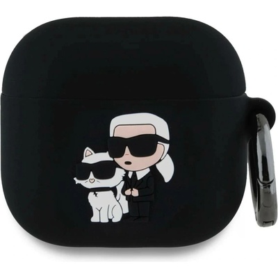 Karl Lagerfeld 3D Logo NFT Karl and Choupette Silikonové Pouzdro pro AirPods 4 KLA4RUNKC