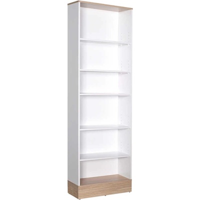 TopMebel Библиотека Base TopMebel в цвят дъб - бял 60x26x197cm