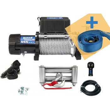 HUSARWINCH Naviják Husar Winch BST 12000, 12V, Ocelové lano + popruh