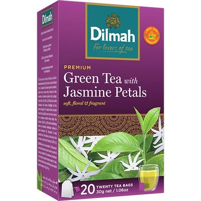 Dilmah Gourmet Jasmine Petals čaj zelený s jasmínovými květy 20 x 1,5 g