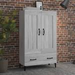 vidaXL Висок шкаф, сив сонома, 70x31x115 см, инженерно дърво (817487)