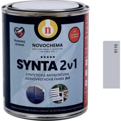 Novochema synta 2v1 syntetická antikorozní jednovrstvá barva 2v1 5 kg 9110 Hliníková