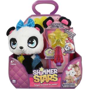 KD Kids Плюшена играчка Shimmer Stars - Панда Пикси, с аксесоари (S19300) - ozone
